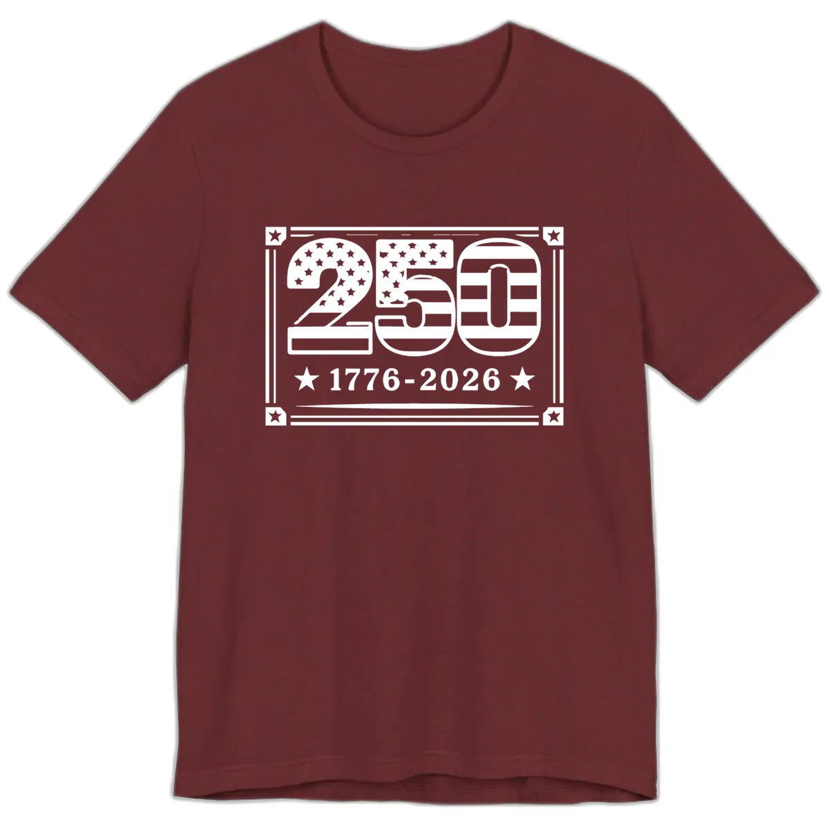 America 250th Anniversary Celebration Premium T-Shirt in Heather Cardinal