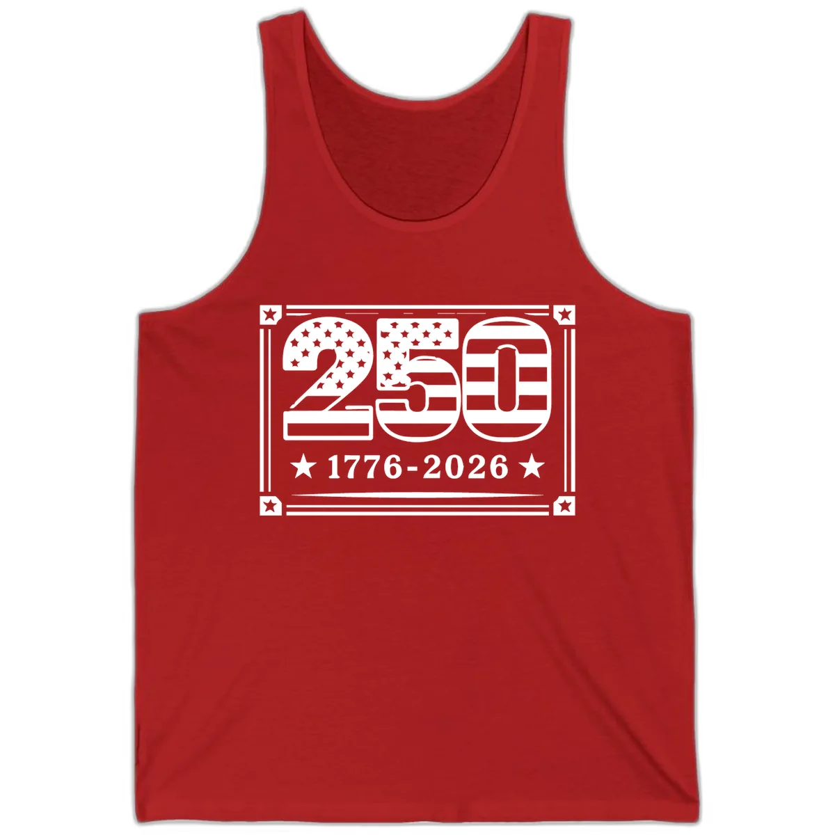 America 250th Anniversary Celebration Tank in Red