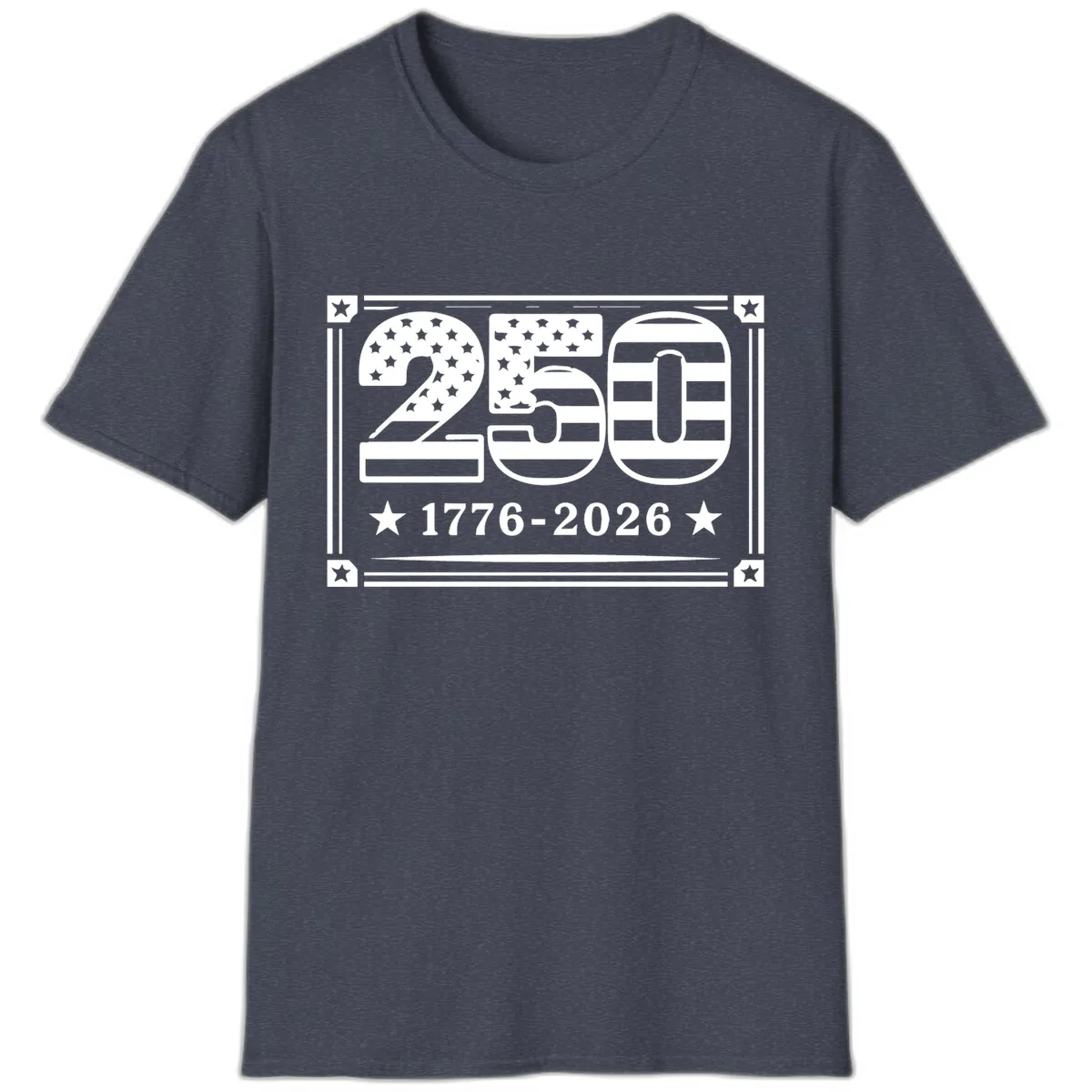 America 250th Anniversary Celebration T-Shirt in Heather Navy
