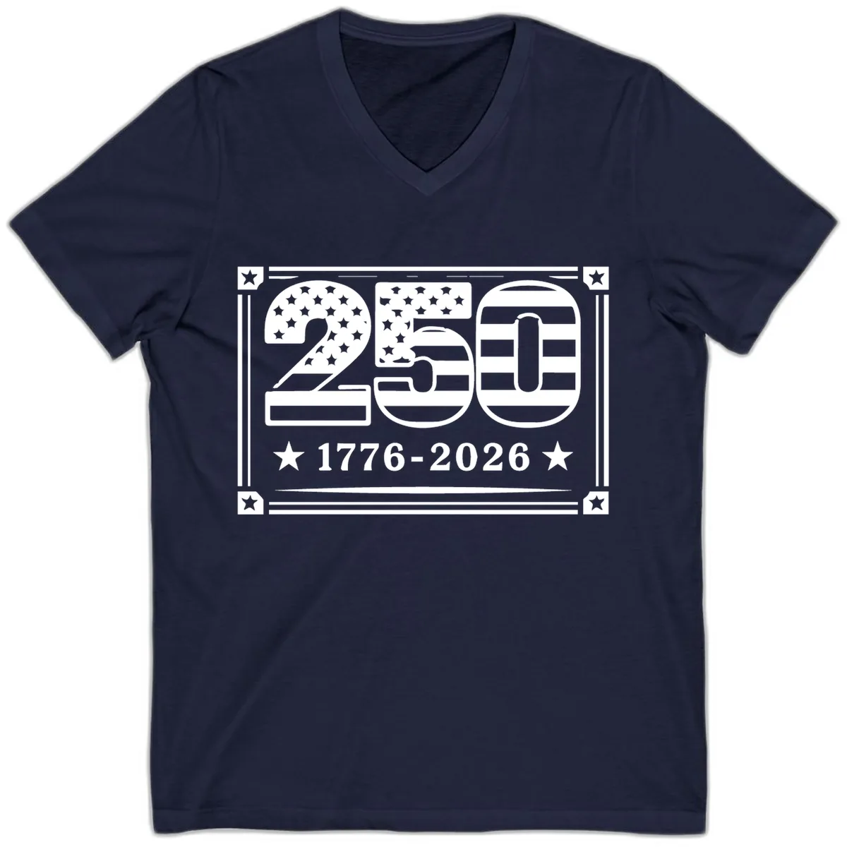 America 250th Anniversary Celebration V-Neck in Navy