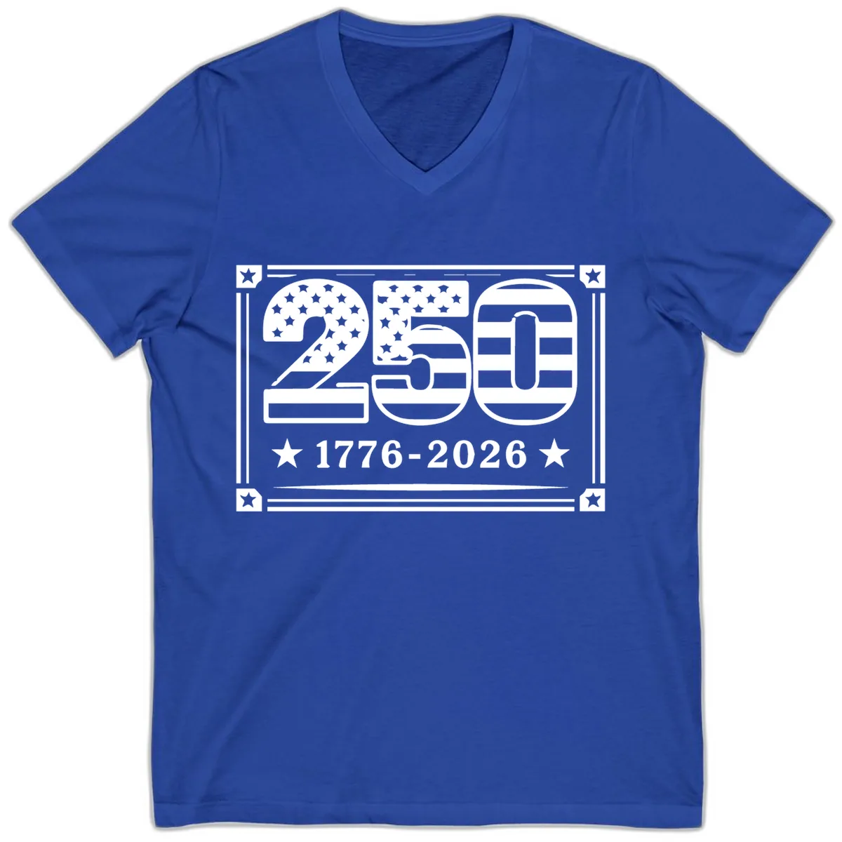 America 250th Anniversary Celebration V-Neck in True Royal