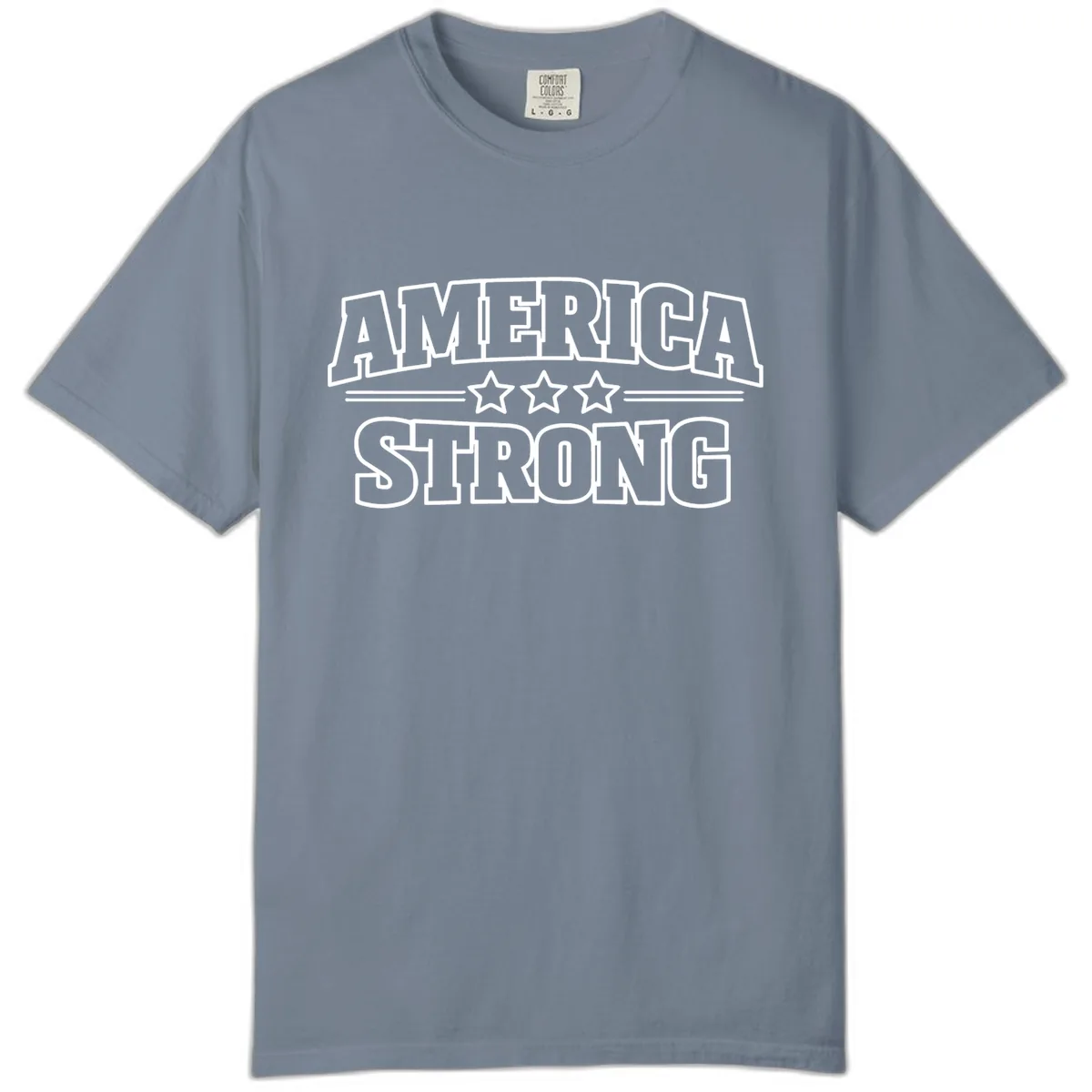America Strong Celebration Comfort Color in Blue Jean