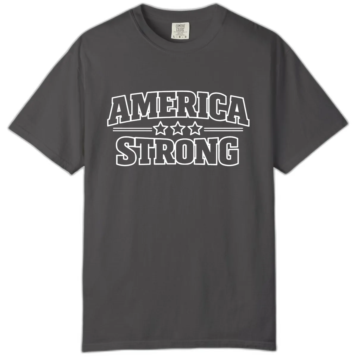 America Strong Celebration Comfort Color in Graphite