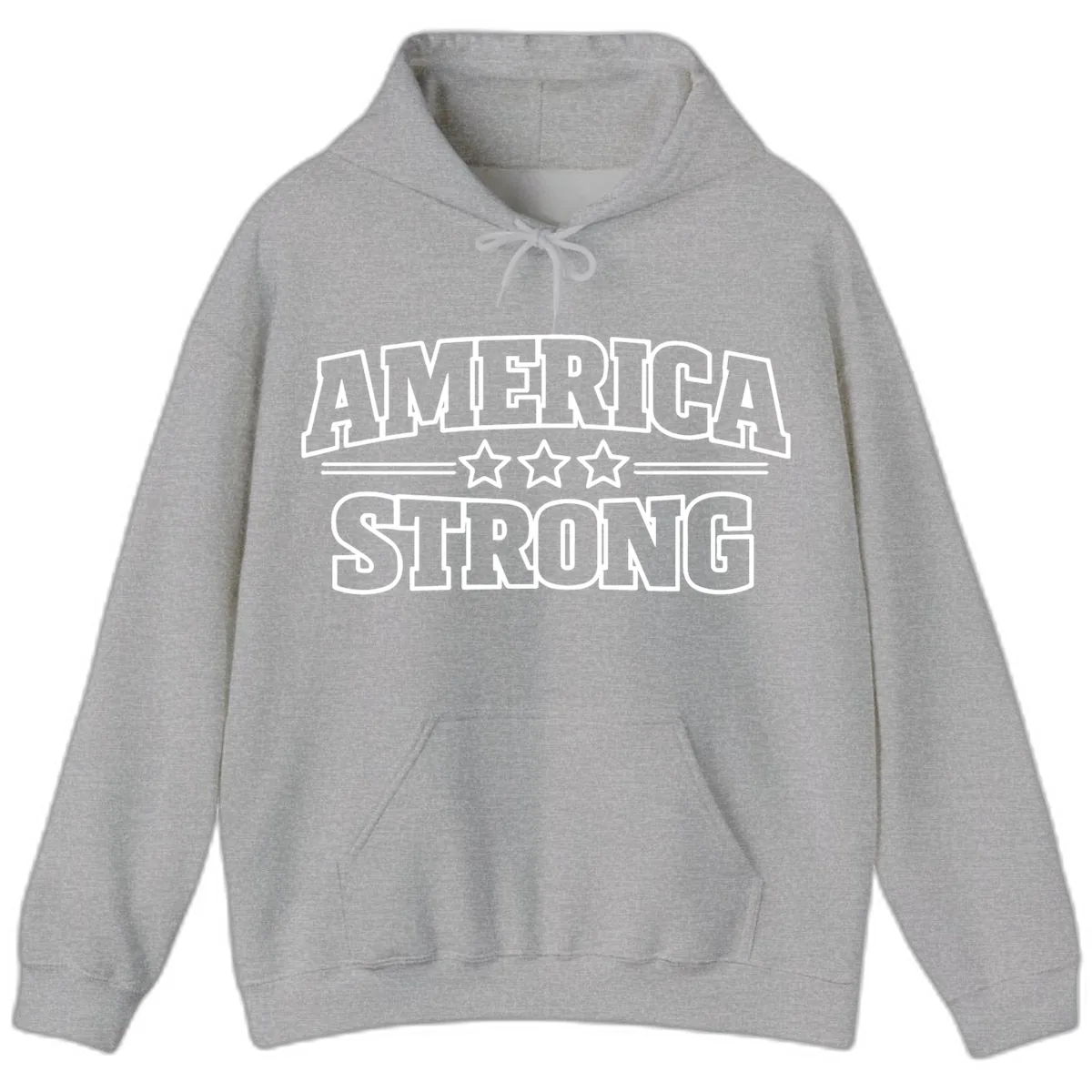 America Strong Celebration Hoodie in Sport Grey