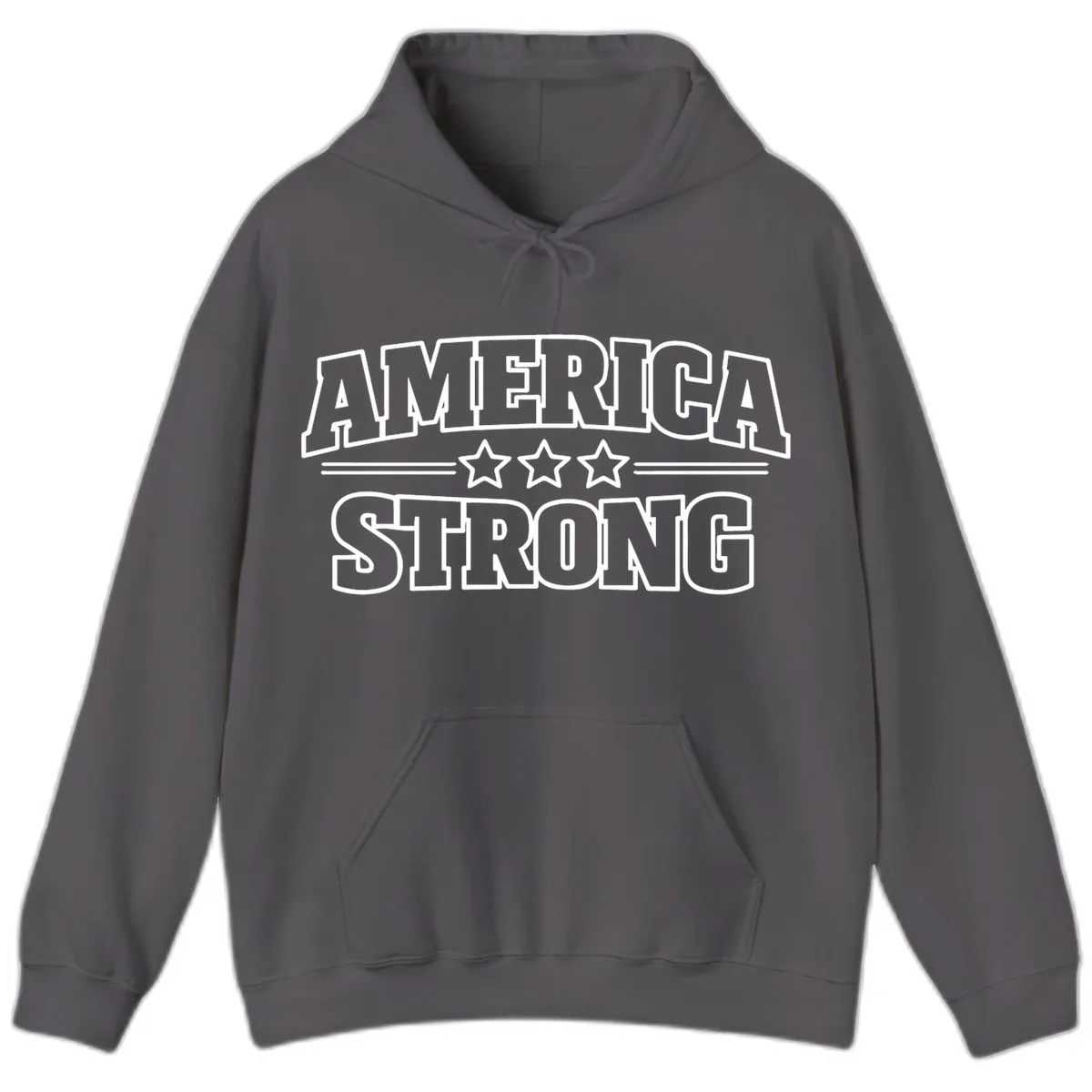 America Strong Celebration Hoodie in Charcoal