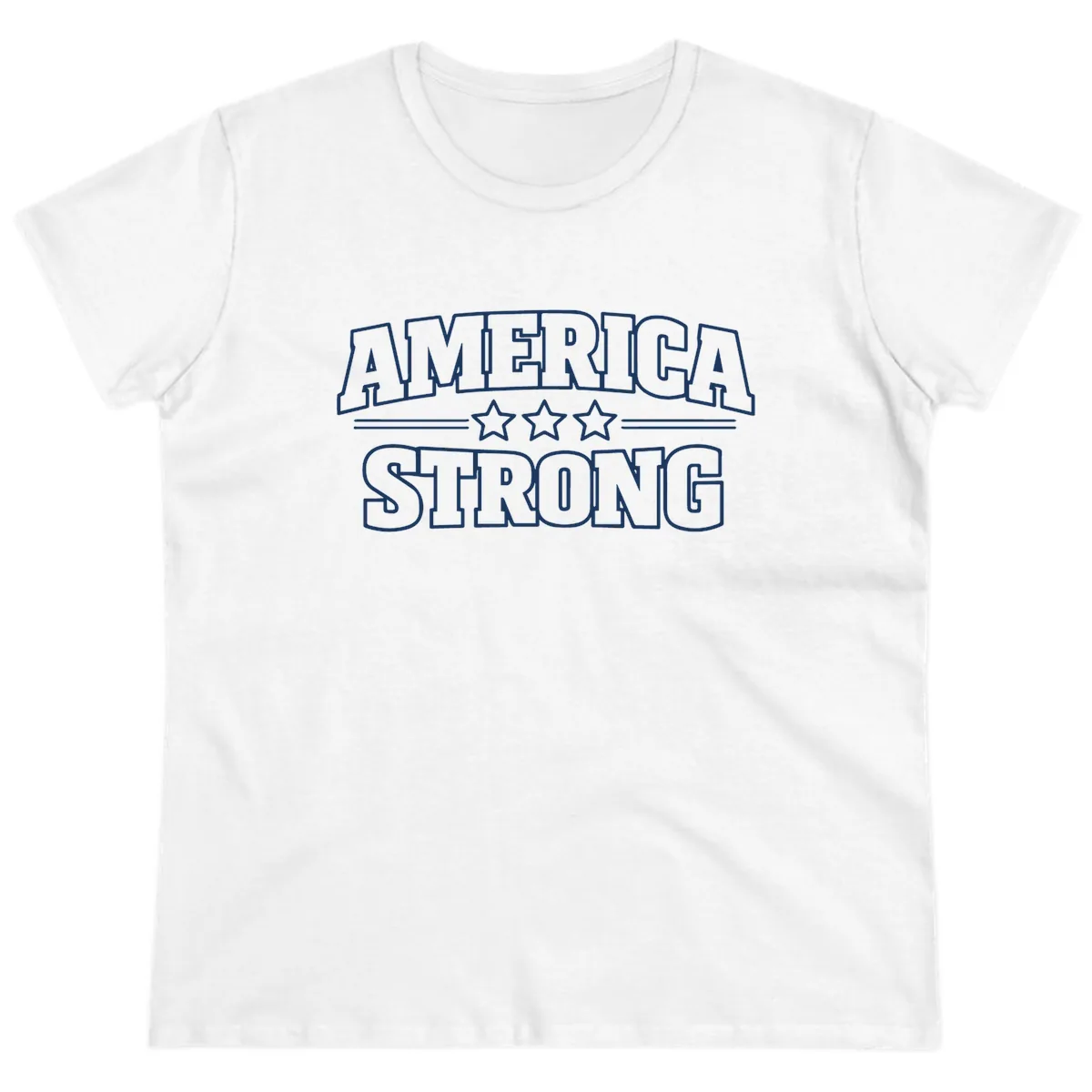 America Strong Celebration Ladies Tee in White