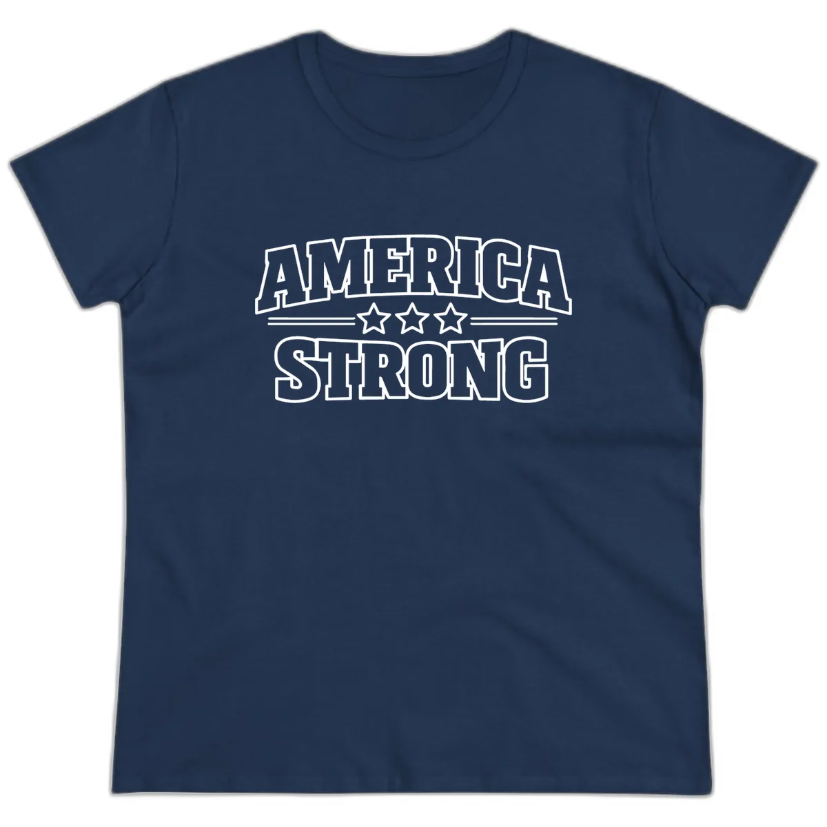 America Strong Celebration Ladies Tee in Navy