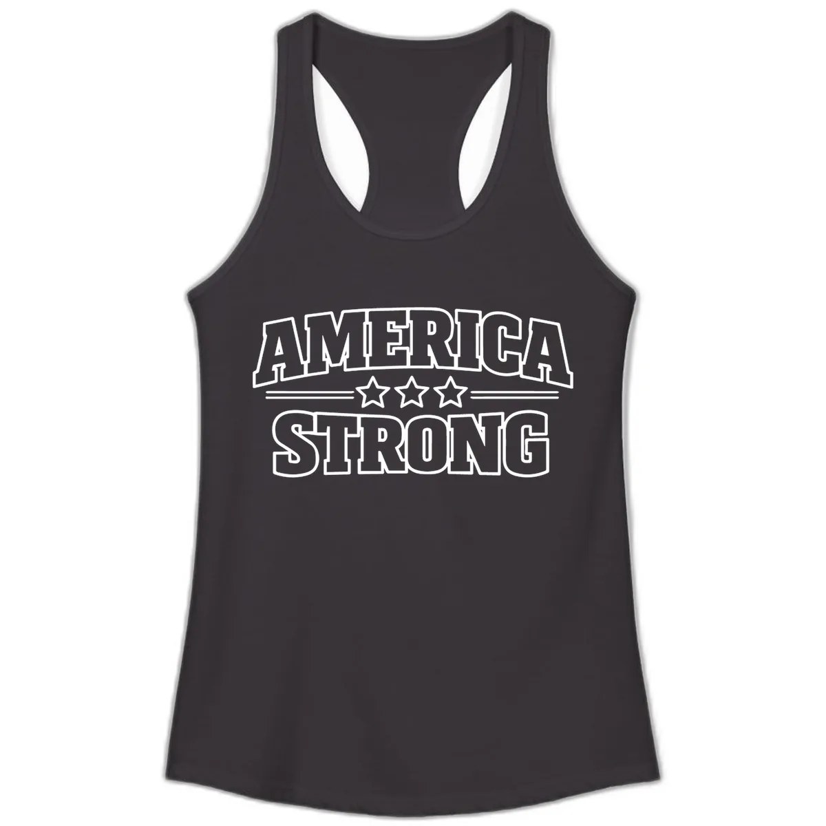 America Strong Celebration Ladies Tank in Black