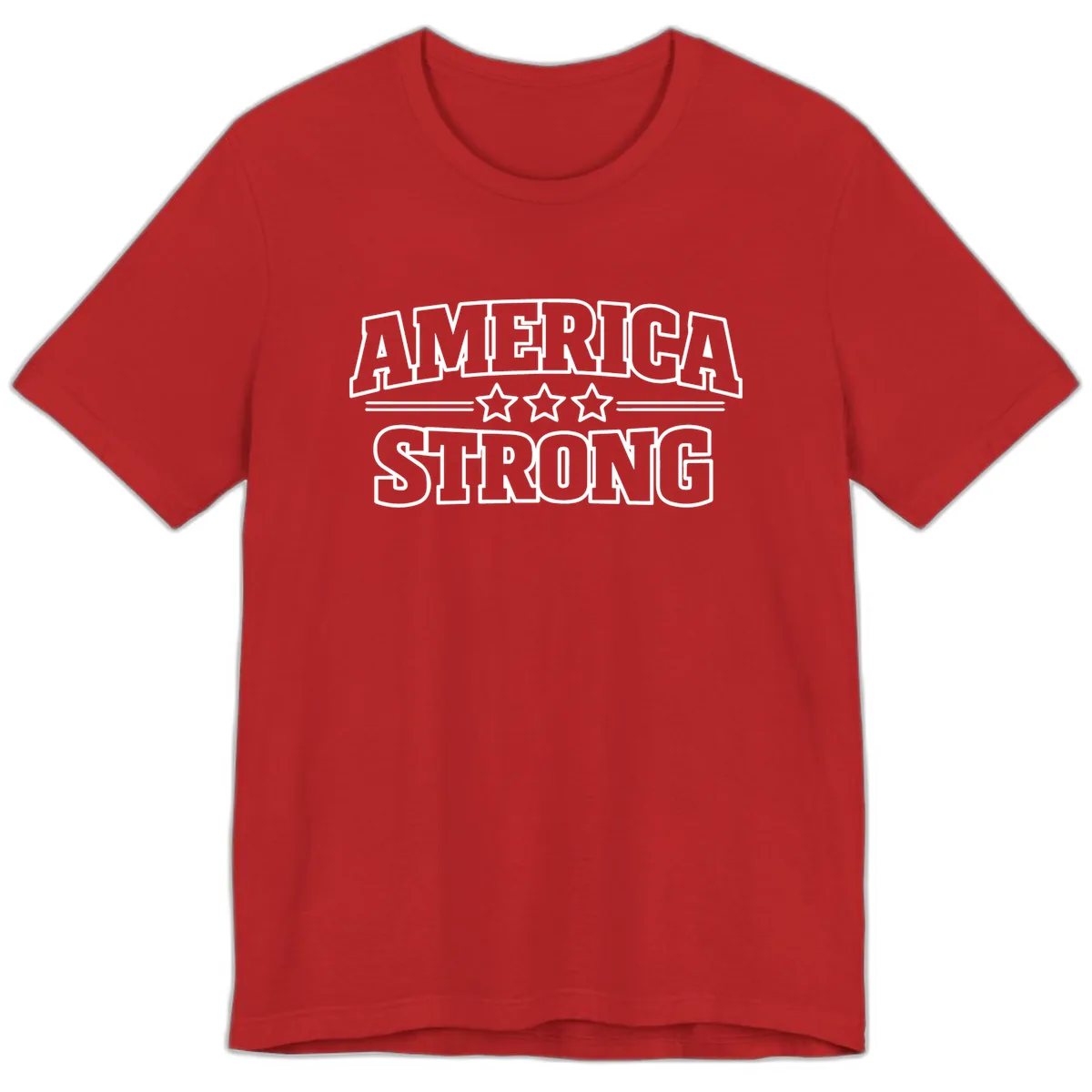 America Strong Celebration Premium T-Shirt in Red