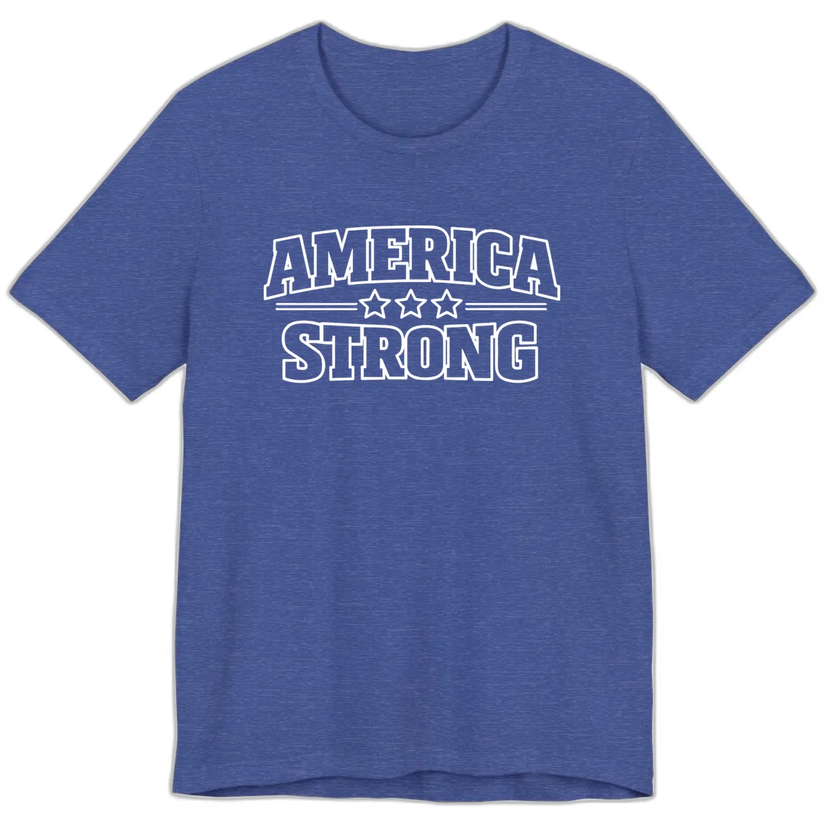 America Strong Celebration Premium T-Shirt in Heather True Royal