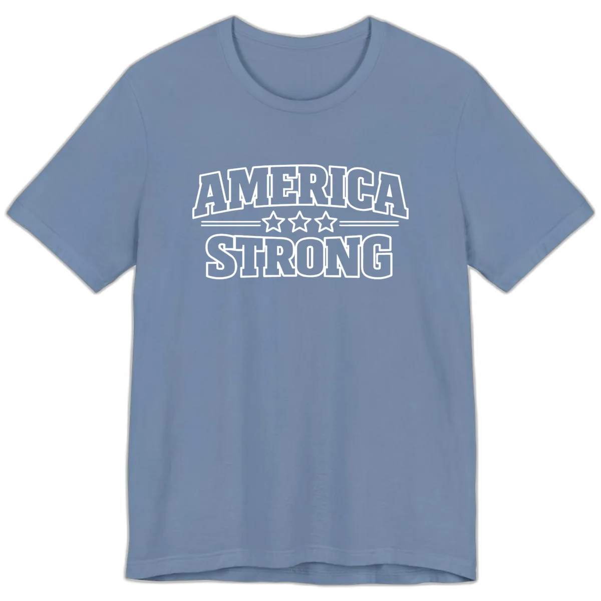 America Strong Celebration Premium T-Shirt in Steel Blue