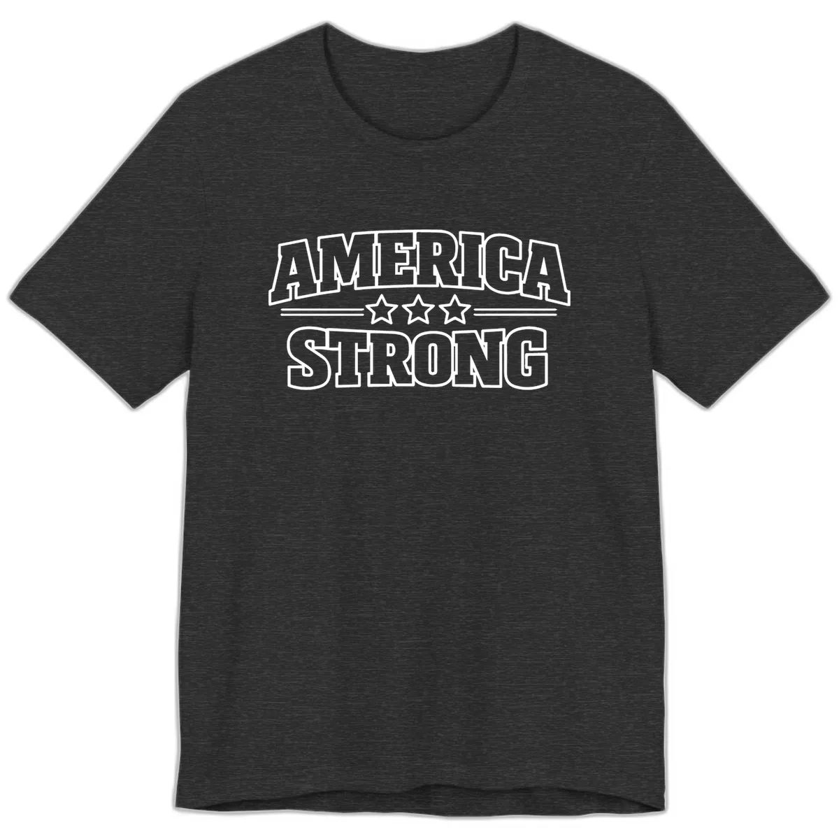 America Strong Celebration Premium T-Shirt in Dark Grey Heather