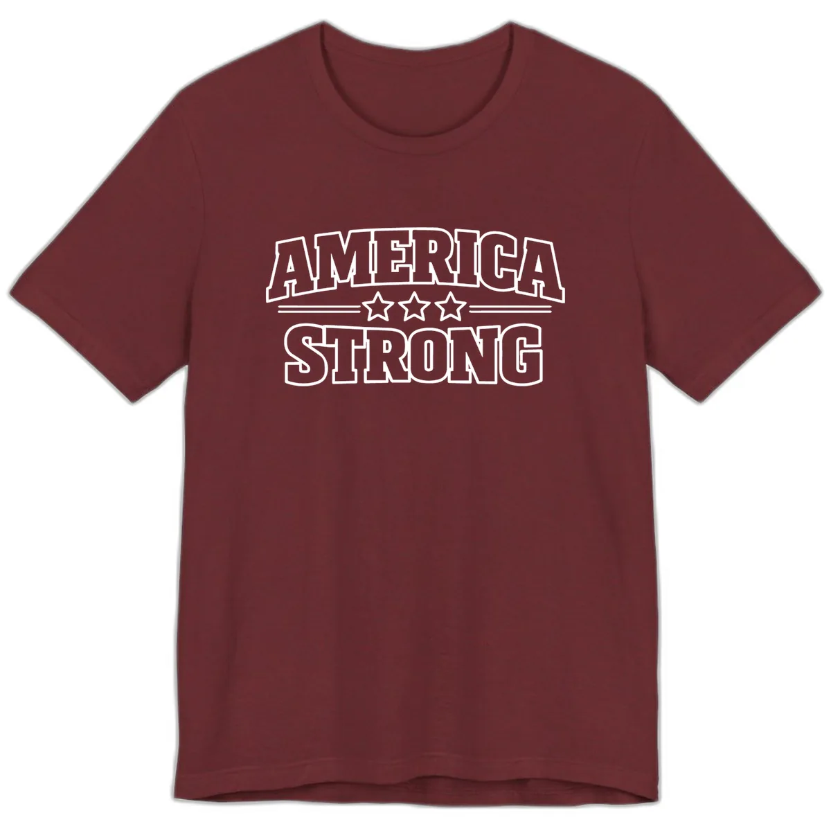 America Strong Celebration Premium T-Shirt in Heather Cardinal