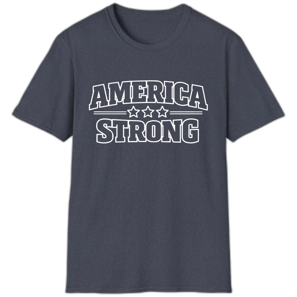 America Strong Celebration T-Shirt in Heather Navy