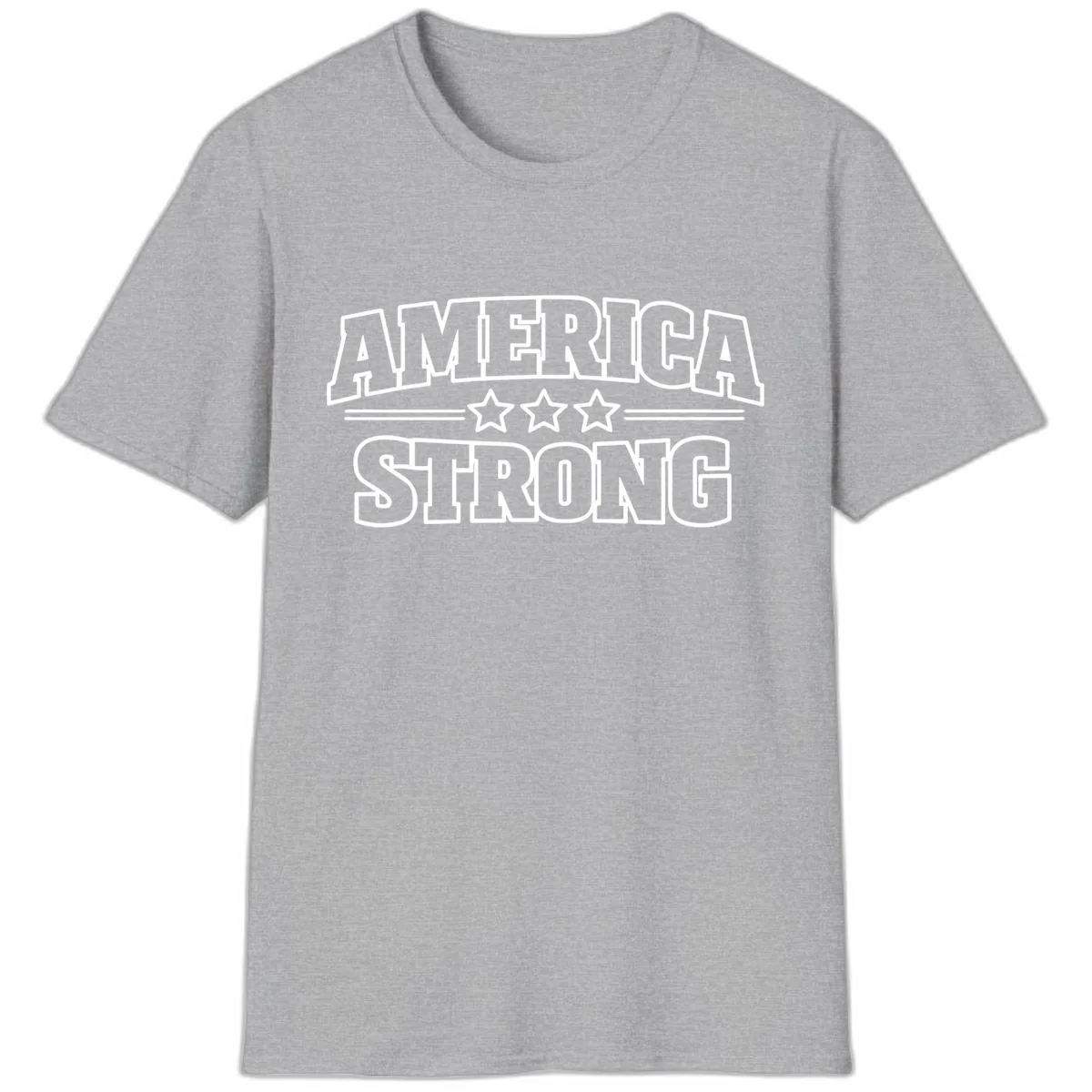 America Strong Celebration T-Shirt in Sport Grey