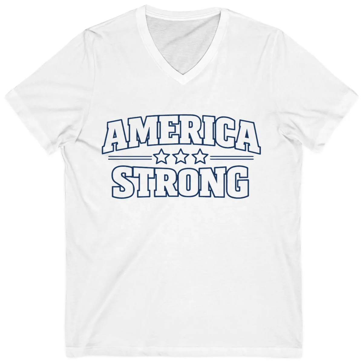 America Strong Celebration V-Neck in White