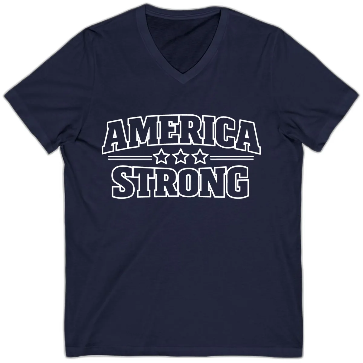 America Strong Celebration V-Neck in Navy