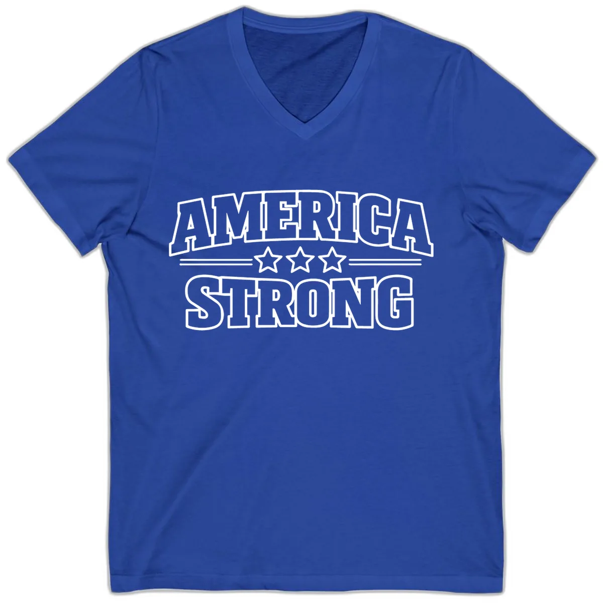 America Strong Celebration V-Neck in True Royal