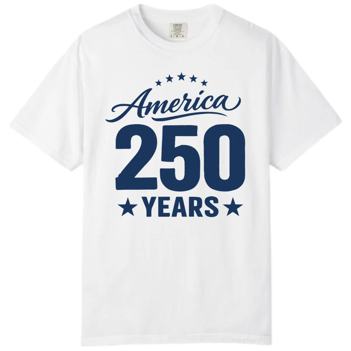 America 250 Years Celebration Tee Comfort Color in White