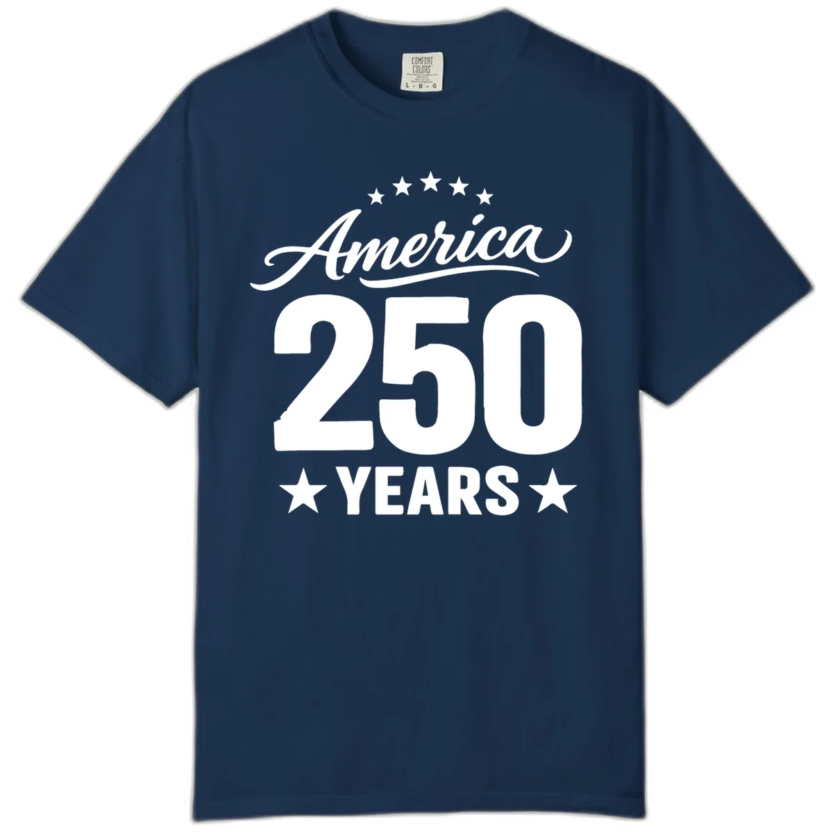 America 250 Years Celebration Tee Comfort Color in Navy