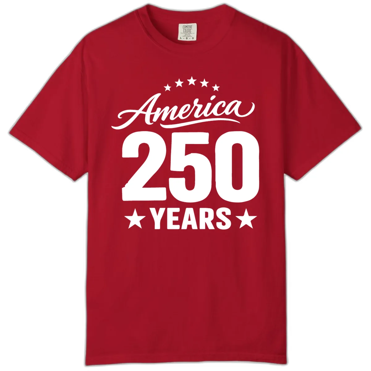 America 250 Years Celebration Tee Comfort Color in Red