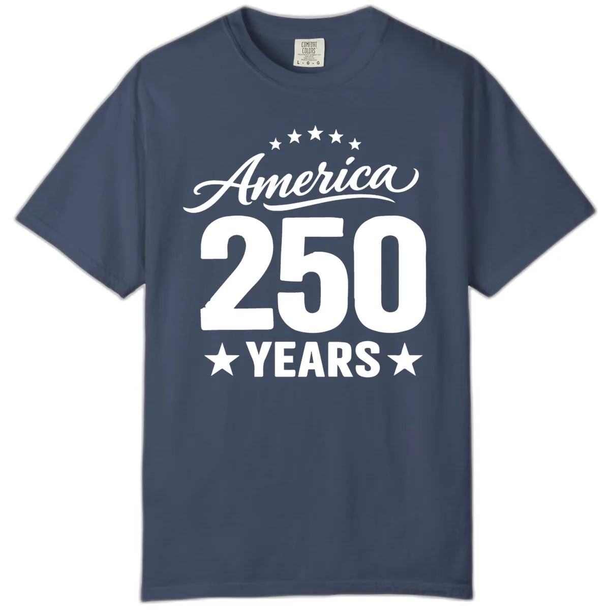 America 250 Years Celebration Tee Comfort Color in Midnight