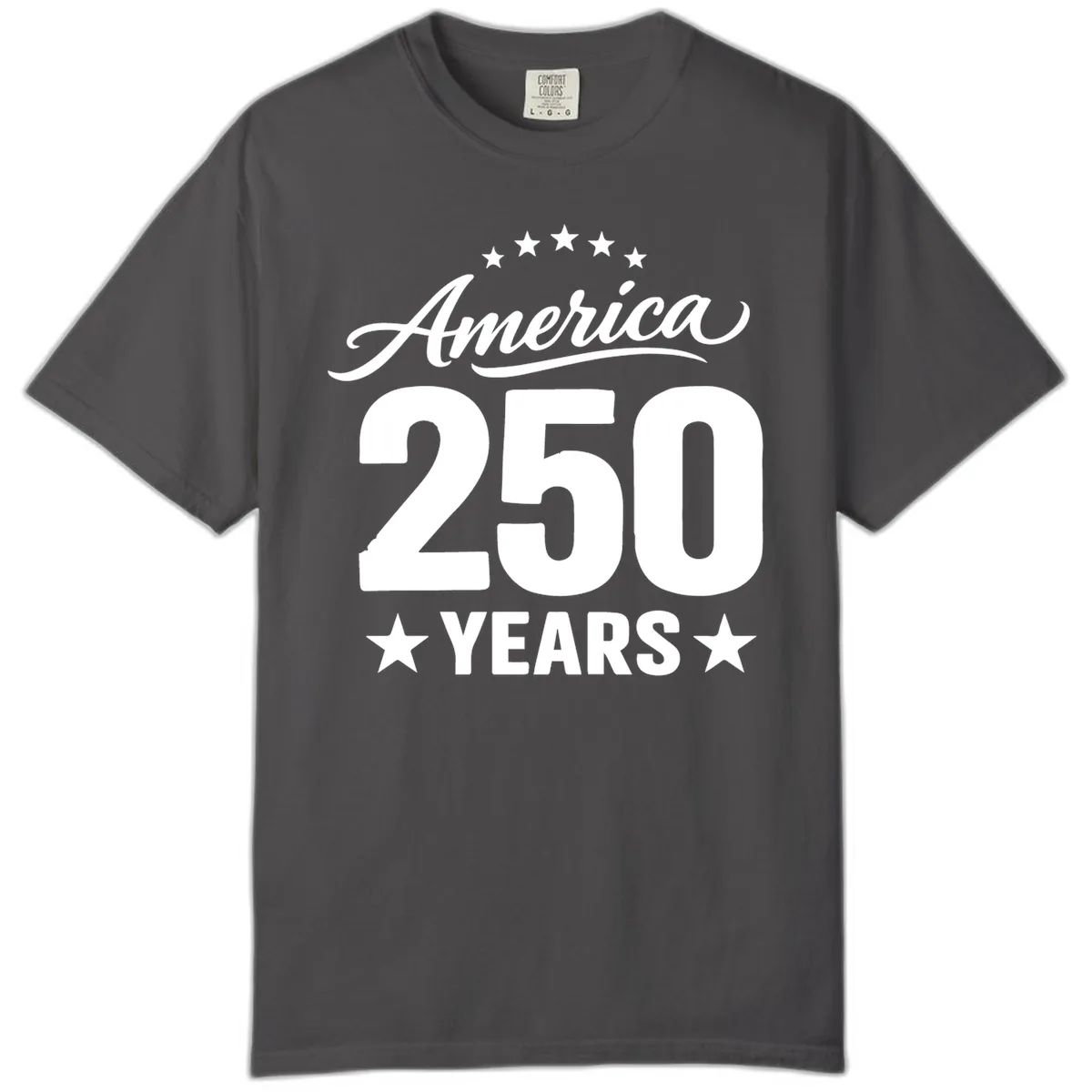 America 250 Years Celebration Tee Comfort Color in Graphite