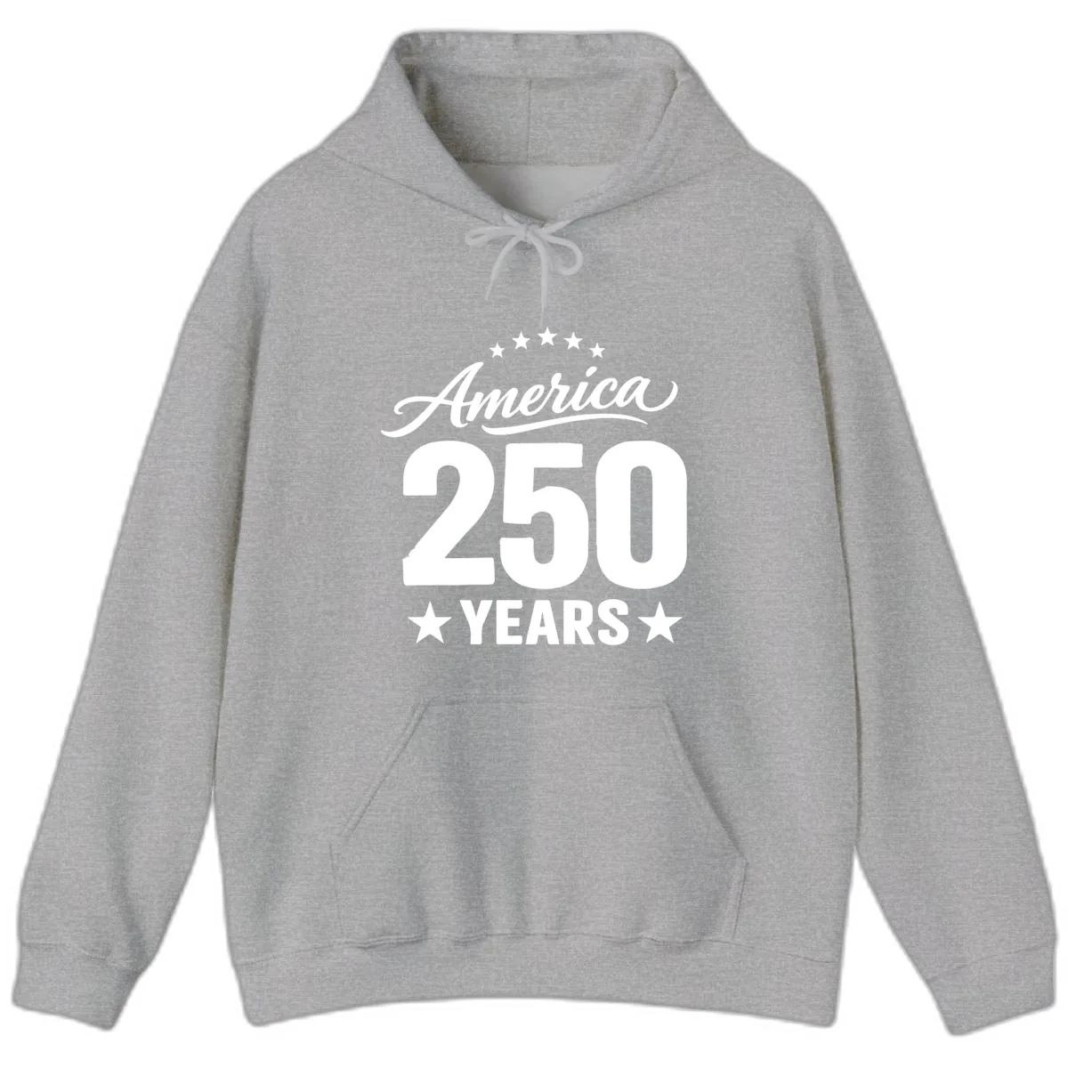 America 250 Years Celebration Tee Hoodie in Sport Grey