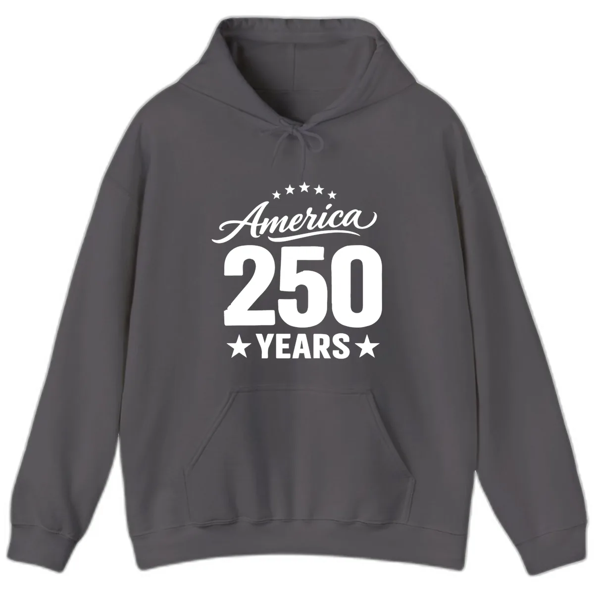 America 250 Years Celebration Tee Hoodie in Charcoal