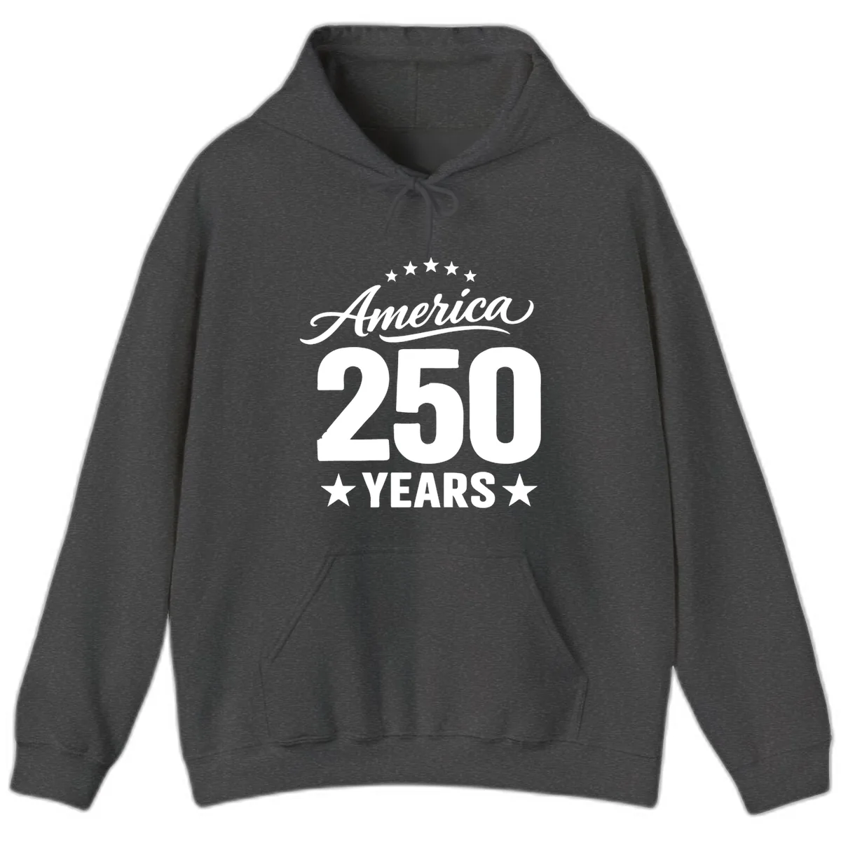 America 250 Years Celebration Tee Hoodie in Dark Heather