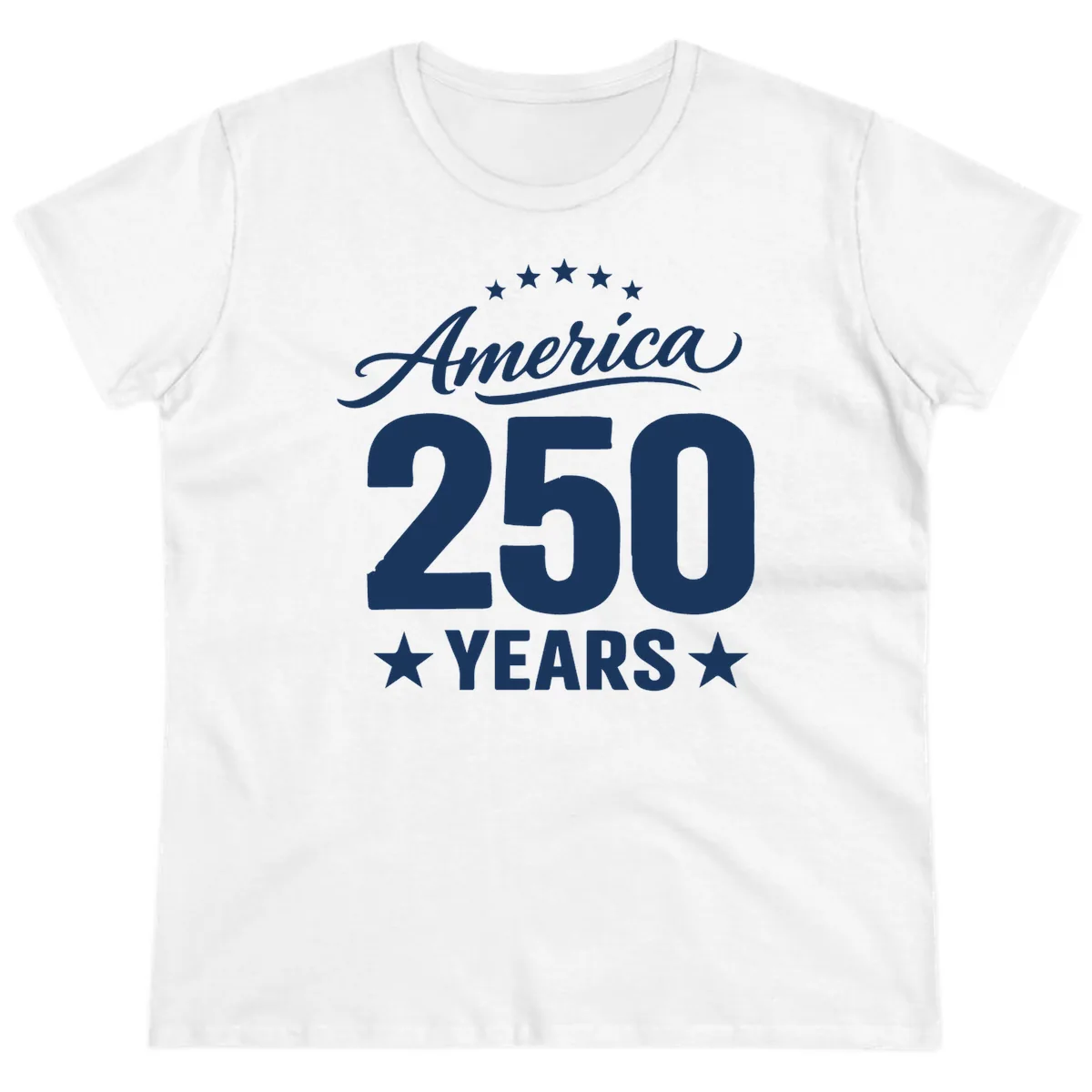 America 250 Years Celebration Tee Ladies Tee in White