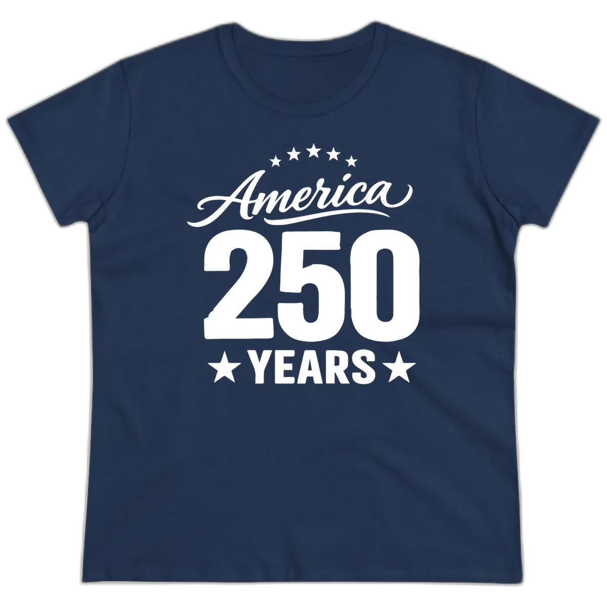 America 250 Years Celebration Tee Ladies Tee in Navy