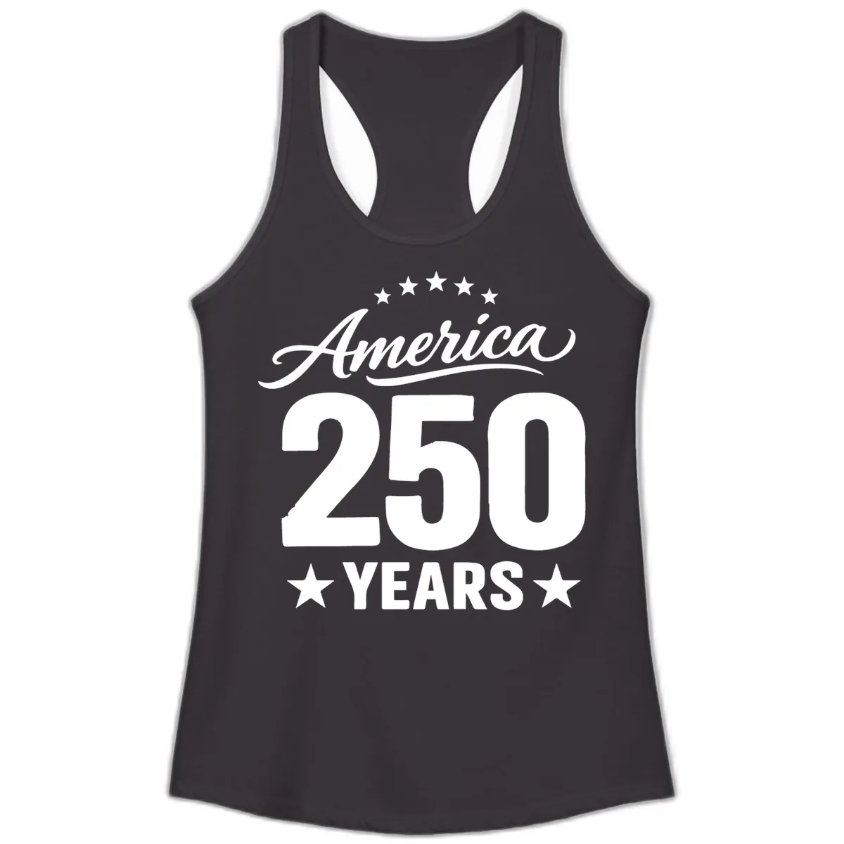 America 250 Years Celebration Tee Ladies Tank in Black