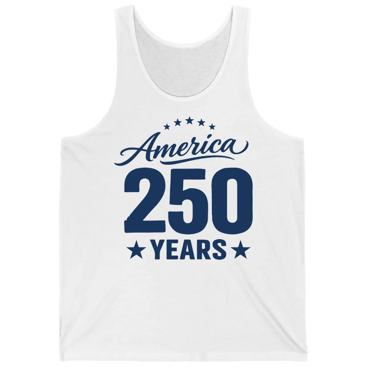America 250 Years Celebration Tee Tank in White