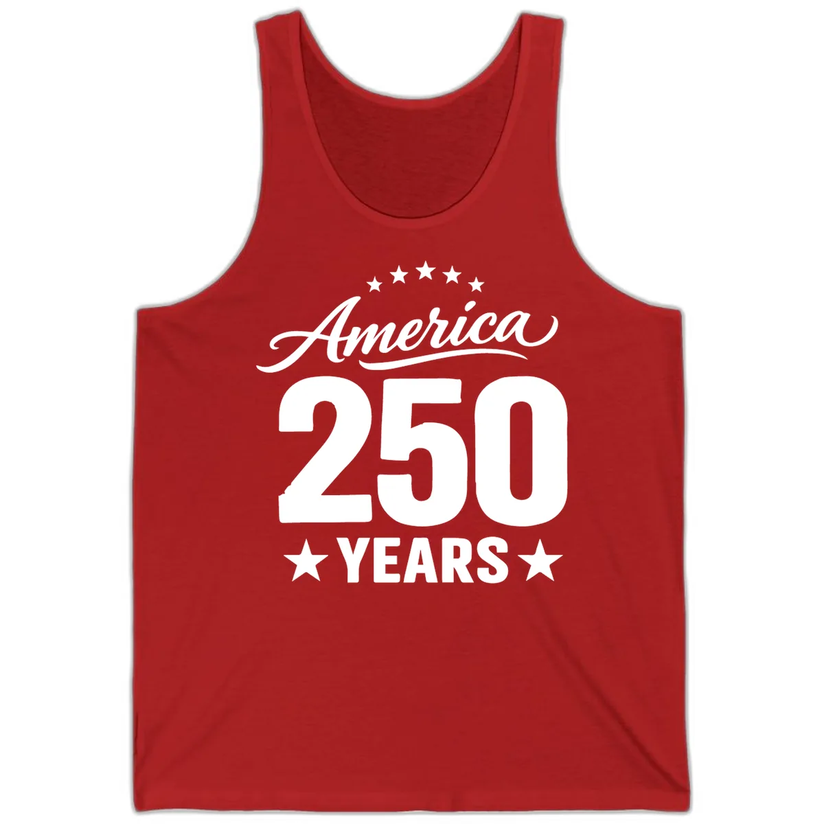 America 250 Years Celebration Tee Tank in Red