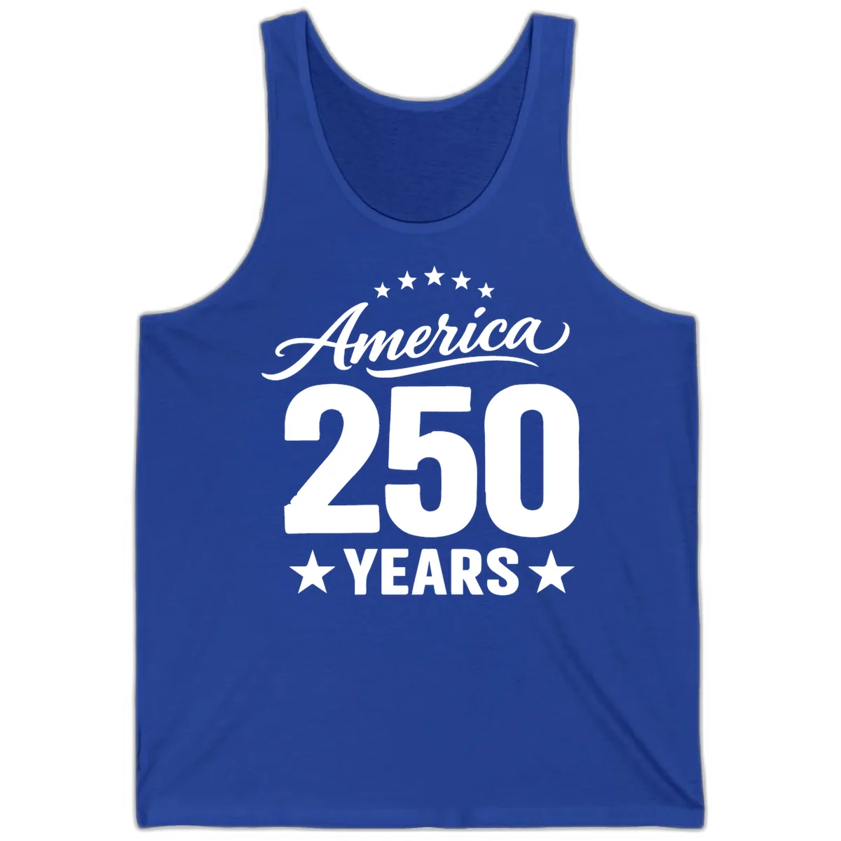 America 250 Years Celebration Tee Tank in True Royal