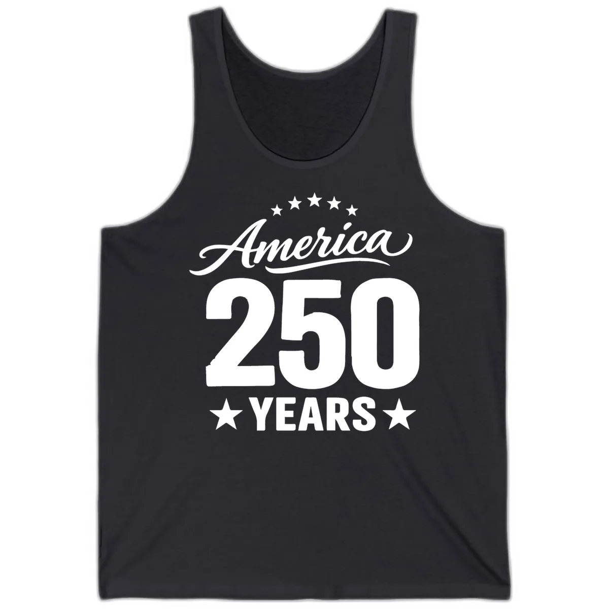 America 250 Years Celebration Tee Tank in Dark Grey