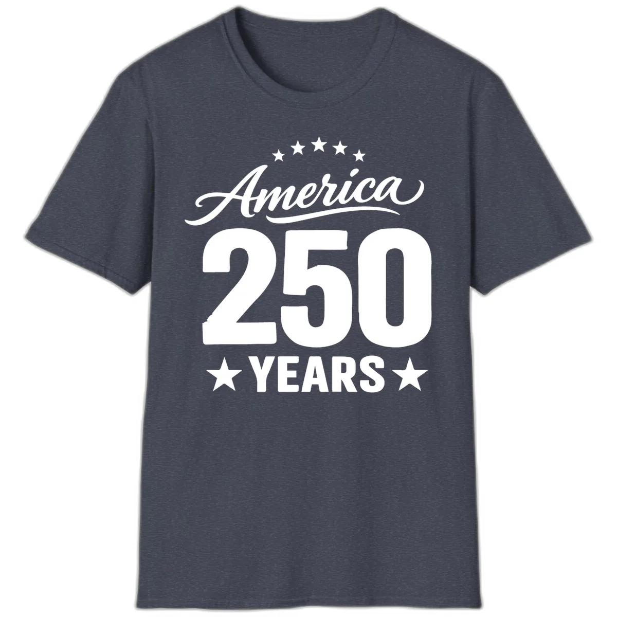 America 250 Years Celebration Tee T-Shirt in Heather Navy