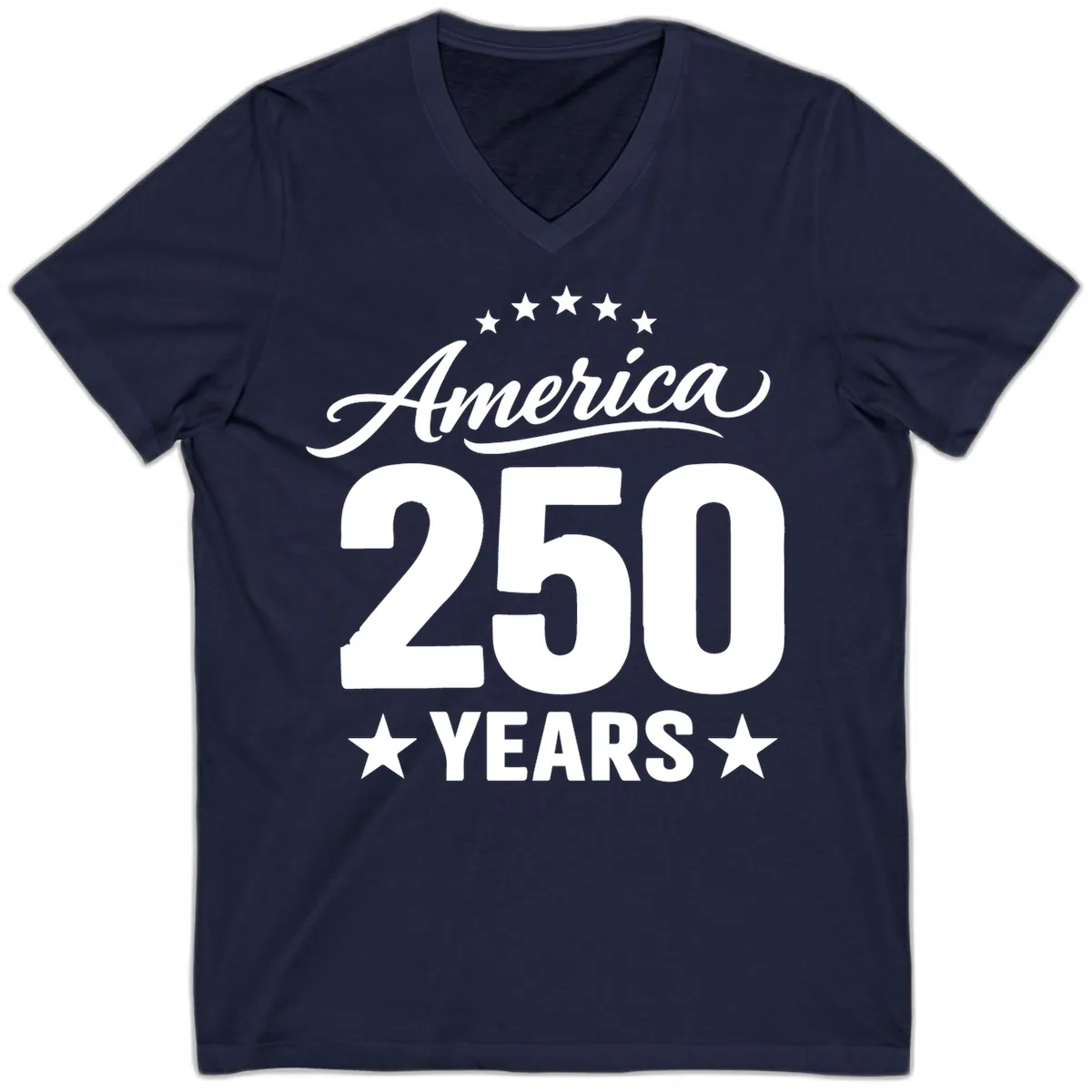 America 250 Years Celebration Tee V-Neck in Navy