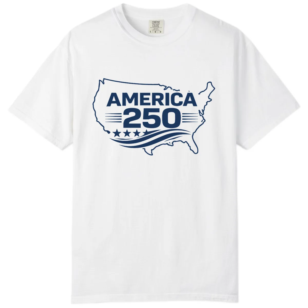 America 250th Anniversary Celebration Comfort Color in White