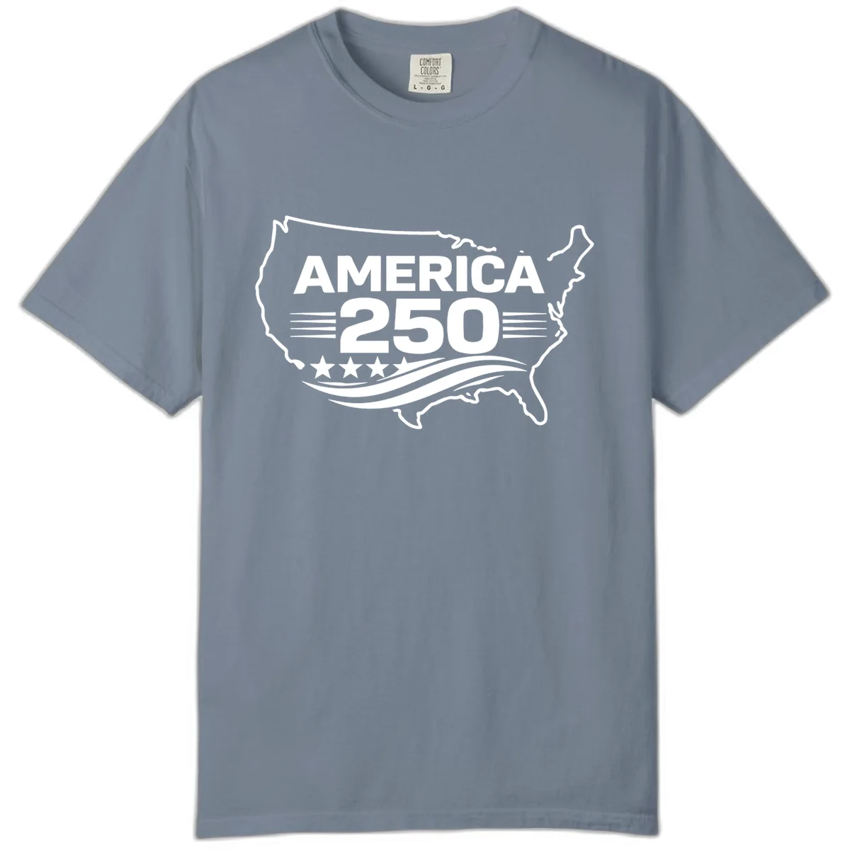 America 250th Anniversary Celebration Comfort Color in Blue Jean