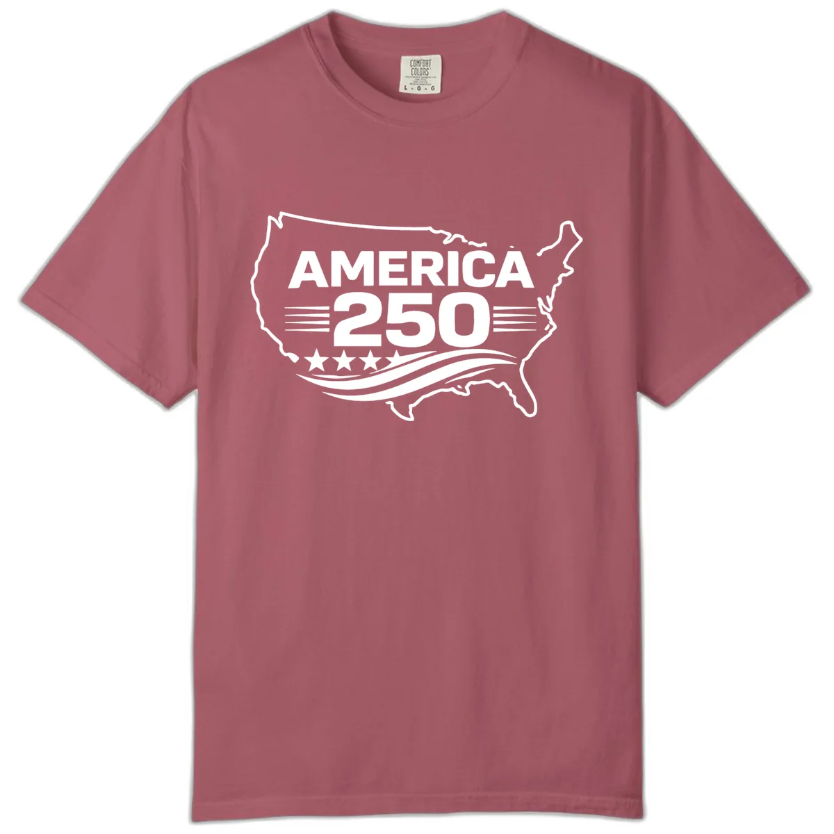 America 250th Anniversary Celebration Comfort Color in Crimson