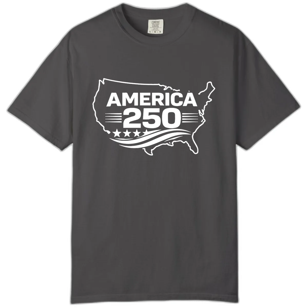 America 250th Anniversary Celebration Comfort Color in Graphite