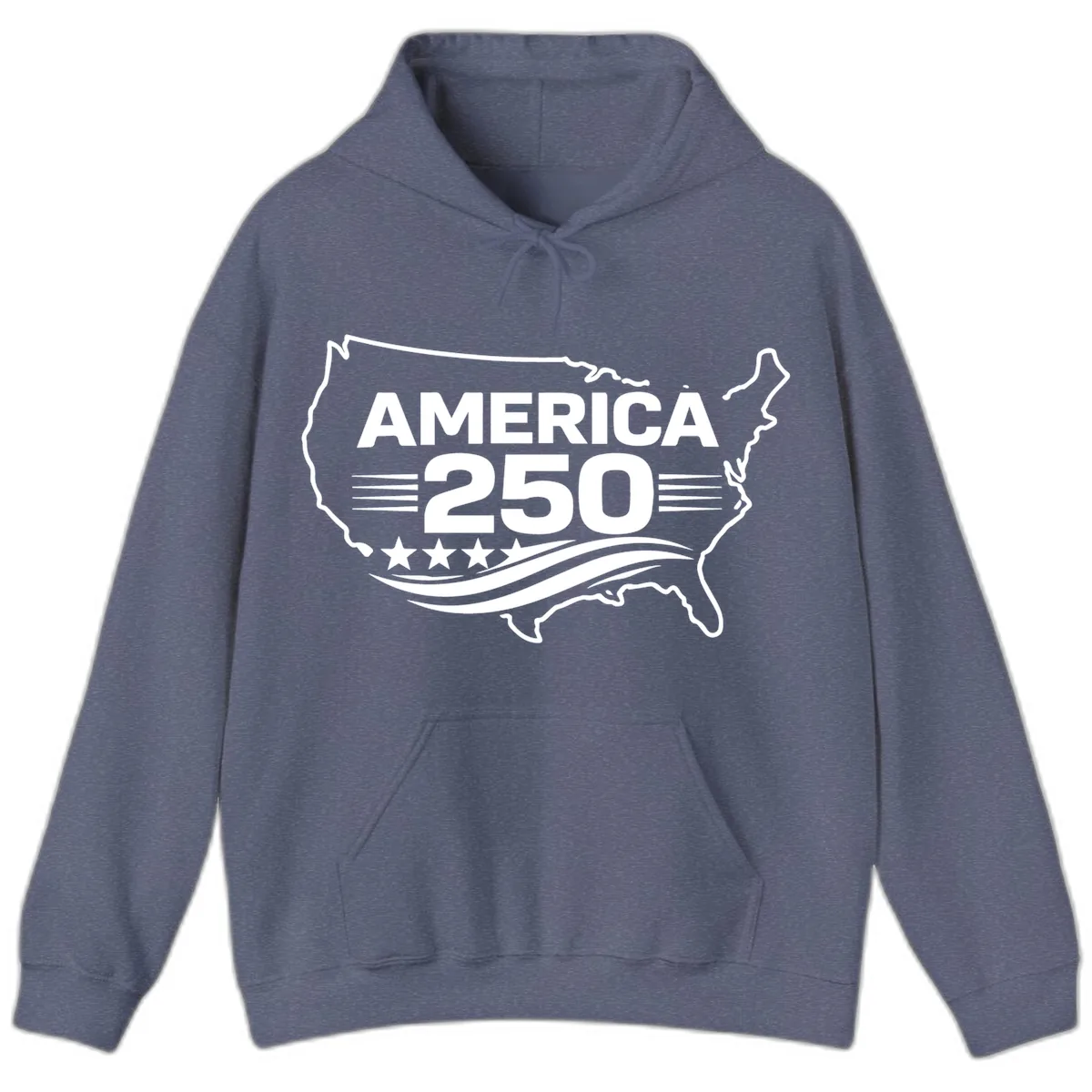 America 250th Anniversary Celebration Hoodie in Heather Navy