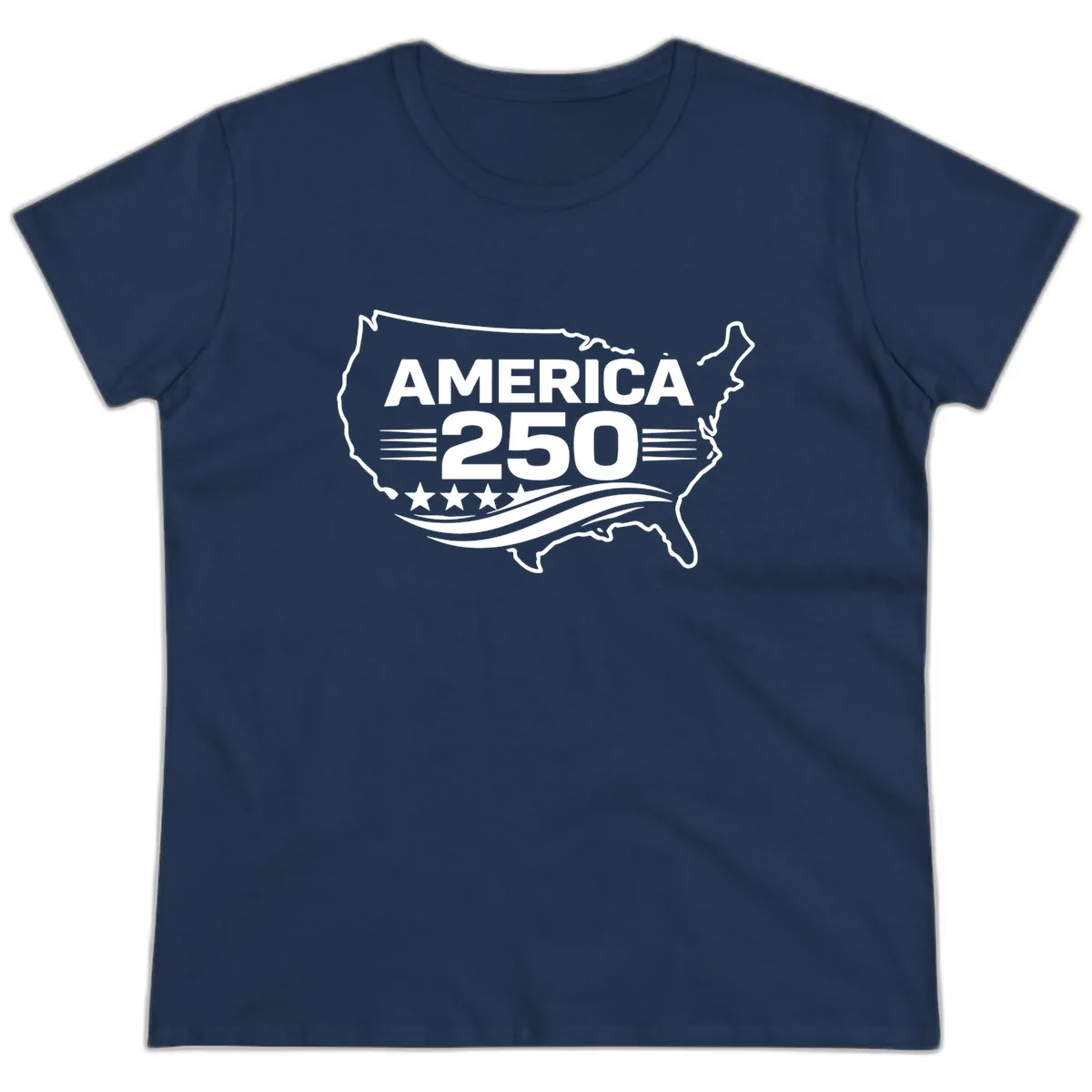 America 250th Anniversary Celebration Ladies Tee in Navy