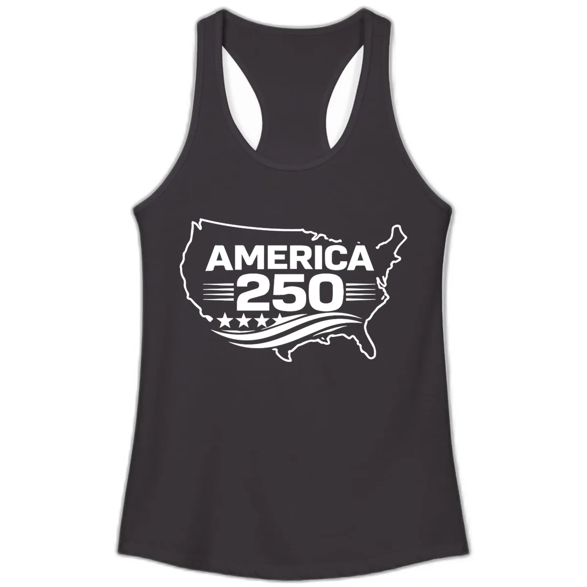 America 250th Anniversary Celebration Ladies Tank in Black