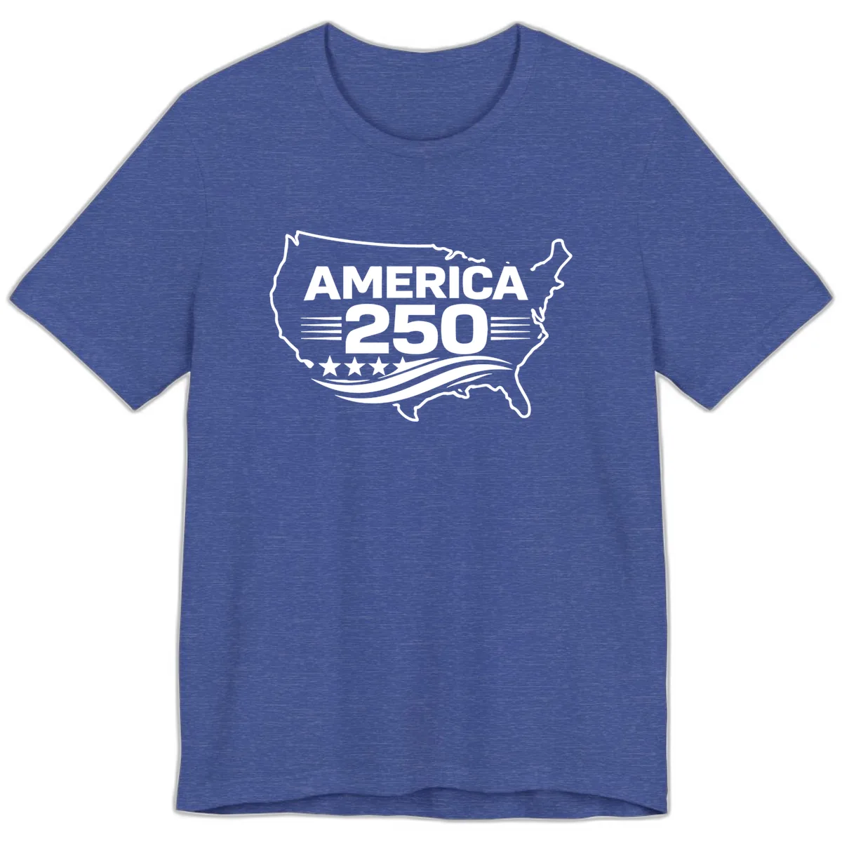 America 250th Anniversary Celebration Premium T-Shirt in Heather True Royal