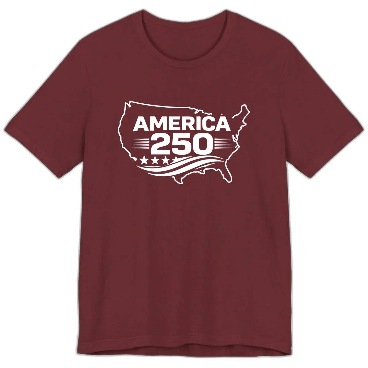 America 250th Anniversary Celebration Premium T-Shirt in Heather Cardinal