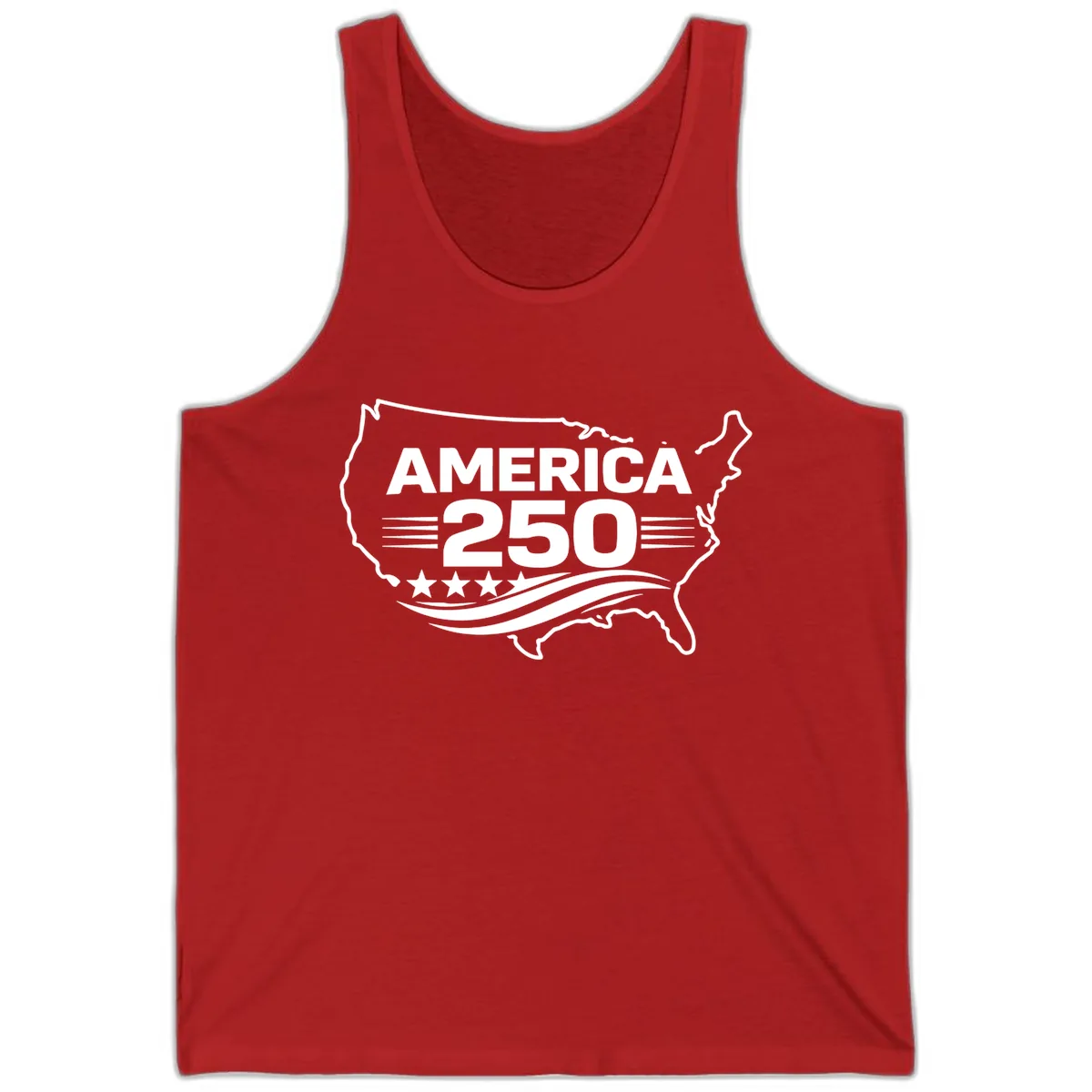 America 250th Anniversary Celebration Tank in Red