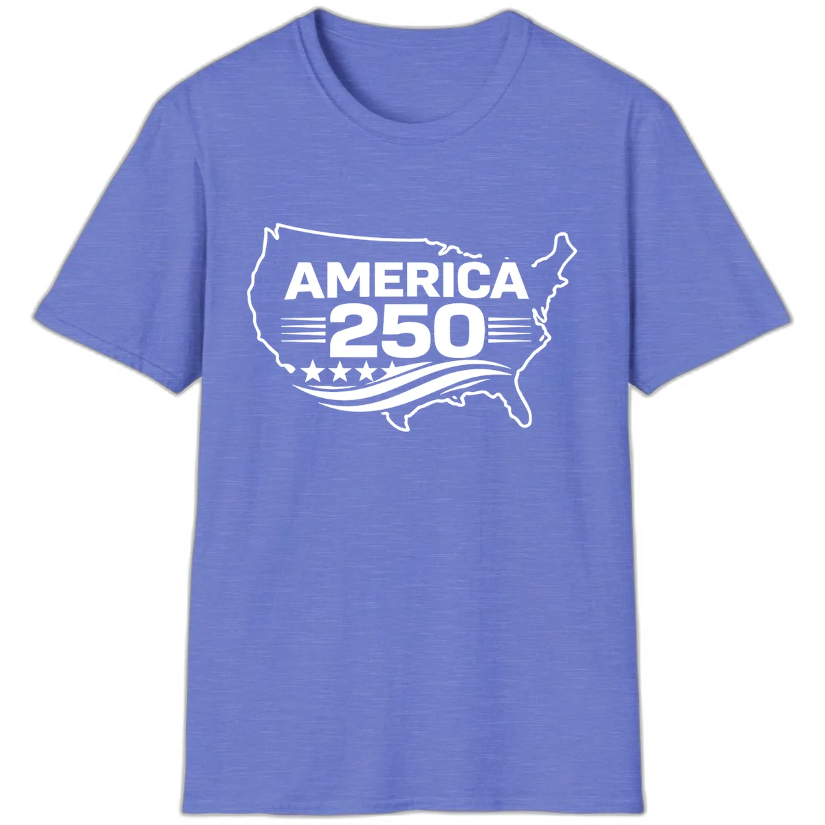 America 250th Anniversary Celebration T-Shirt in Heather Royal